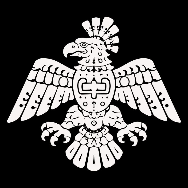 Motif totem d’aigle aztèque