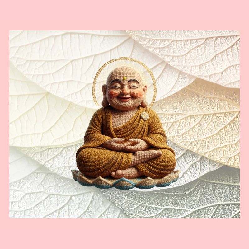 Buddha on leaf pattern