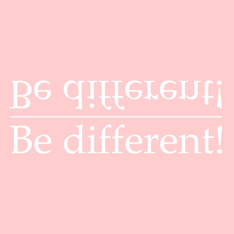 Be different contrast typography