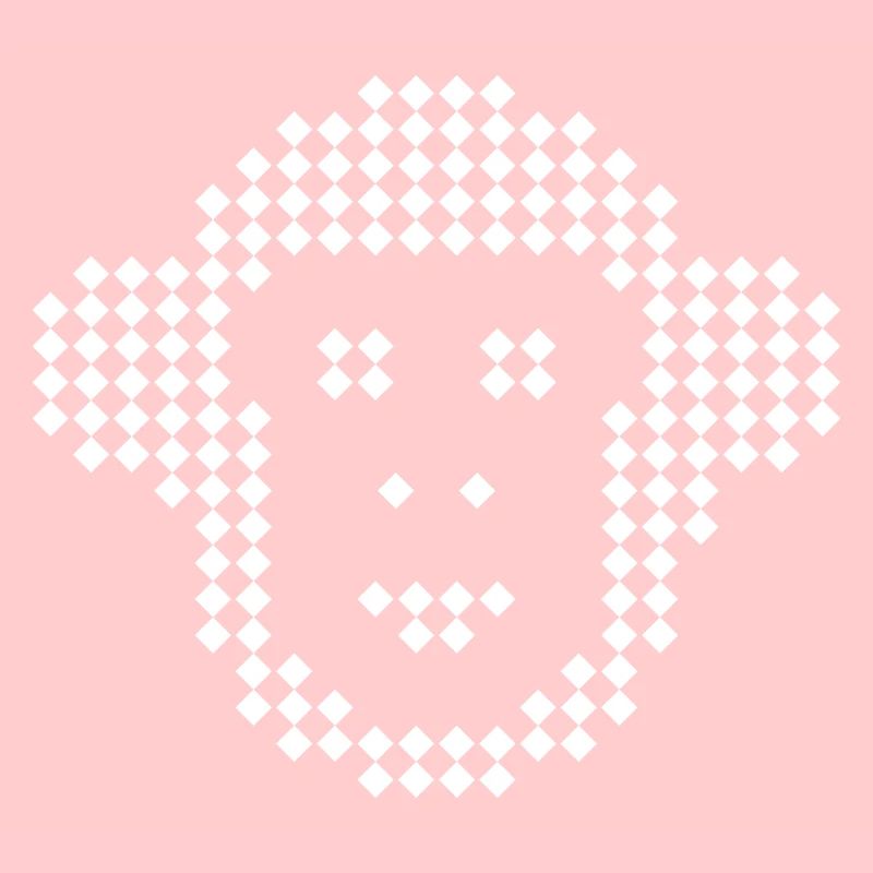Pixel Monkey Diamond Emblem