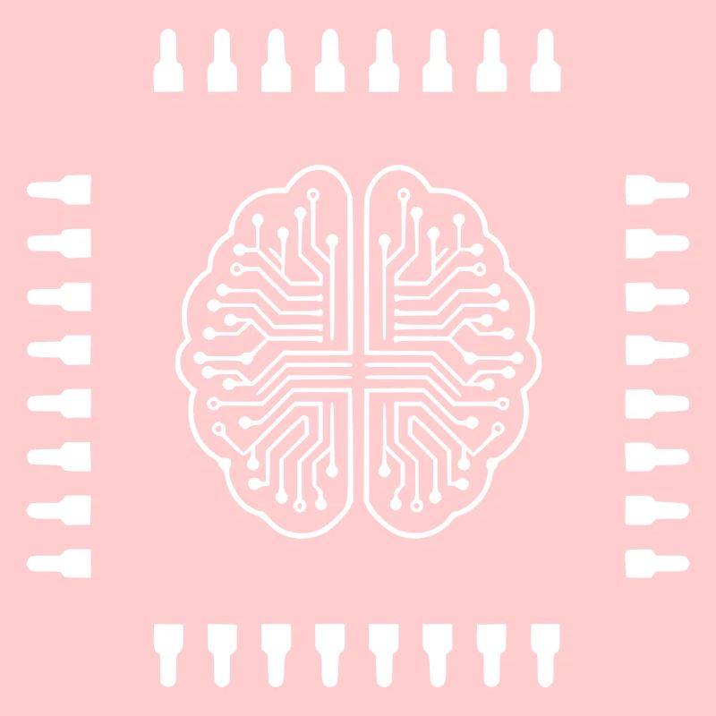AI Brain Chip Processor Tech Vector
