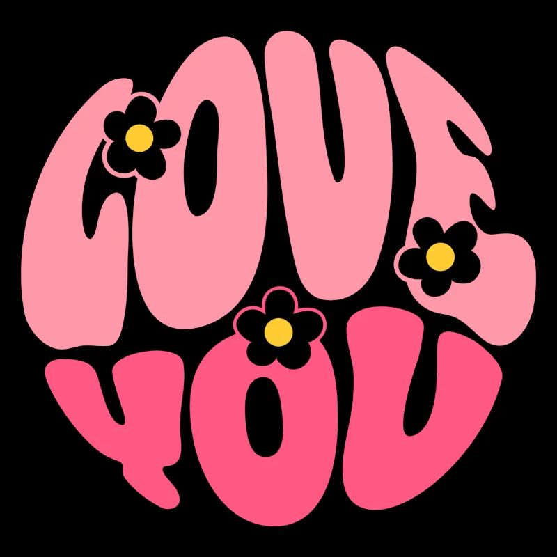 Lettres de bulle que je t’aime