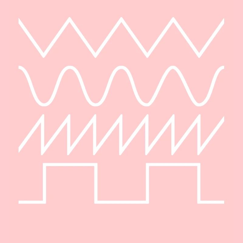 Synthesizer Waveforms (white font) #2