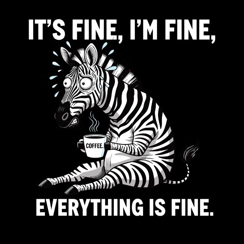 Its Fine Im Fine Kaffee Zebra