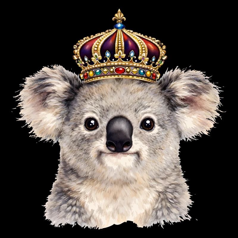 Königlicher Koala mit Krone 