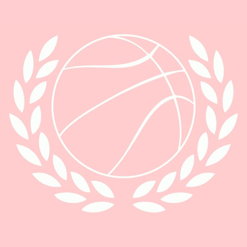 Basketball in Laurel Wreath Emblem