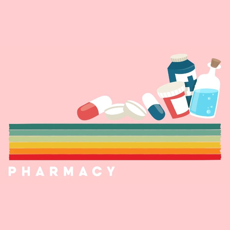 Retro pharmacist pharmacy technician