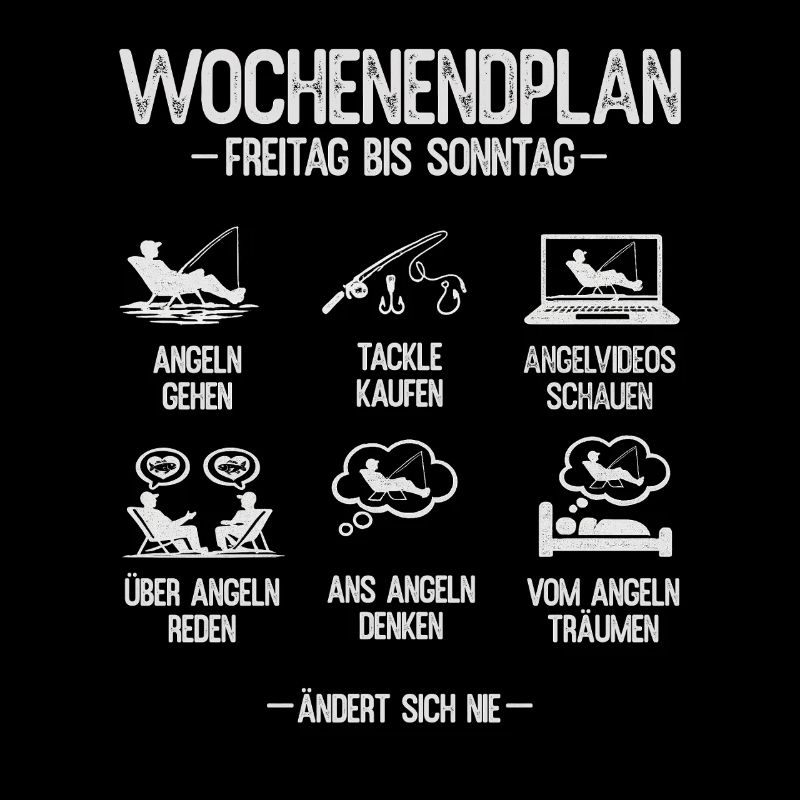Angeln Geschenk Mann Angler Wochenendplan