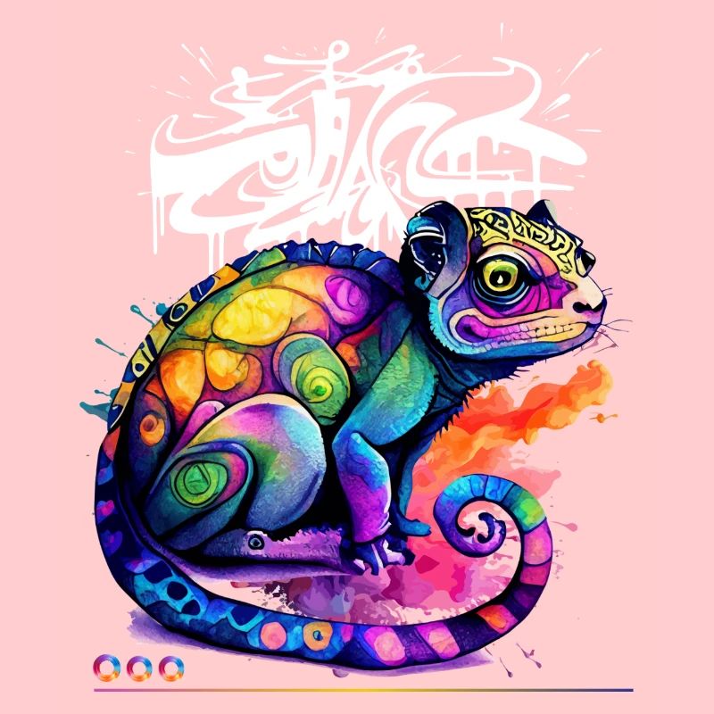 Graffiti caméléon coloré