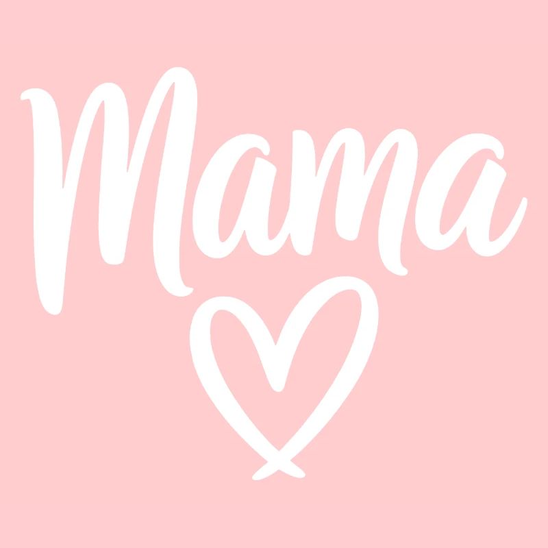 Mama Heart Script Logo