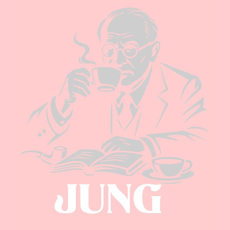 Carl Gustav Jung trinkt einen Kaffeeportarit