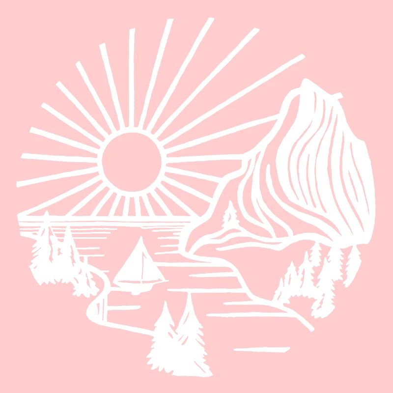 Paysage de vacances (blanc)
