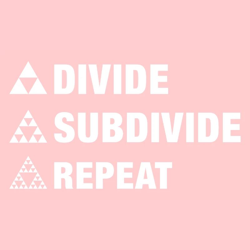 triangle fractal geometry divide subdivide repeat