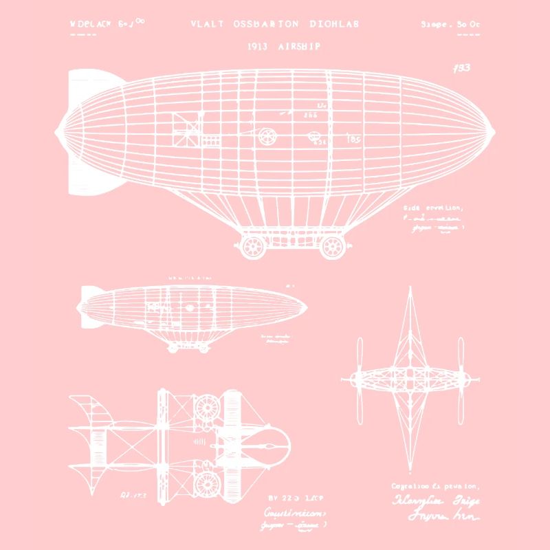 Zeppelin-Bauplan-Skizze