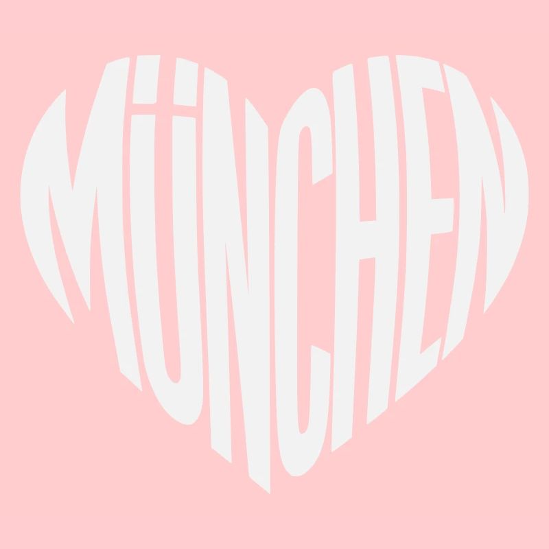 Silhouette de cœur de Munich - Variable de couleur du design