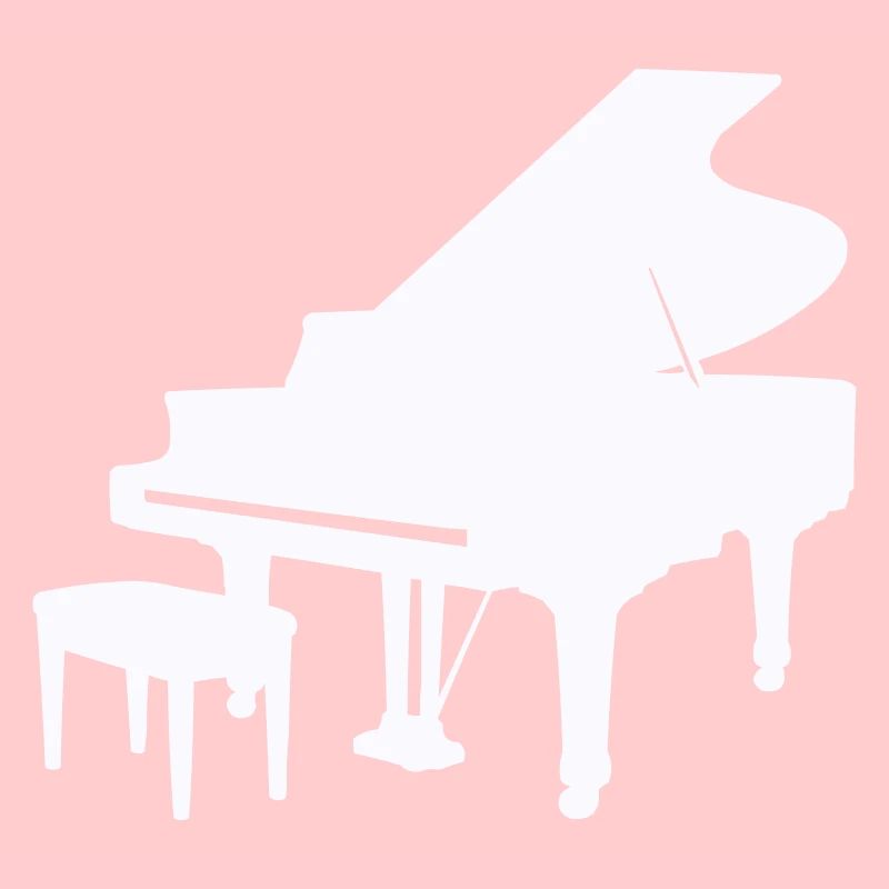 Piano Silhouette Monochrom