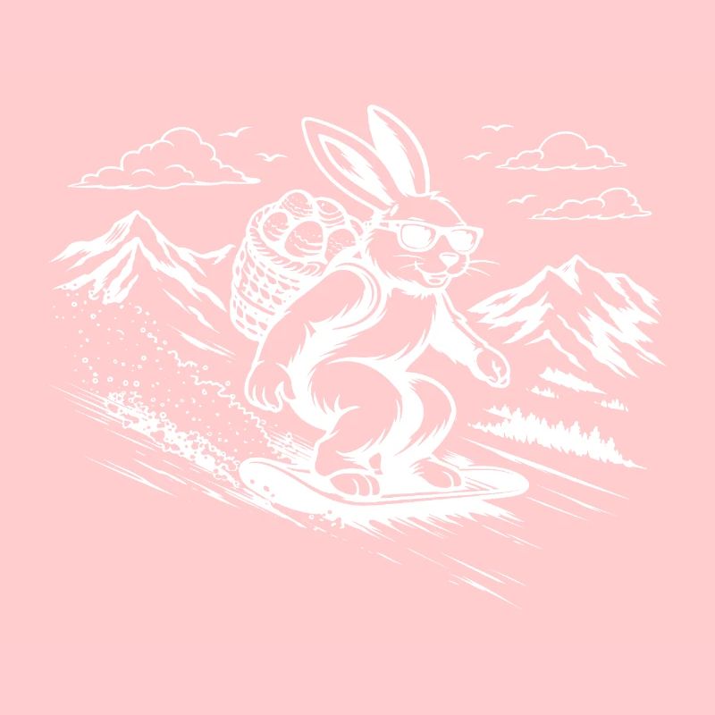 Snowboard Bunny Easter Bunny Cool Easter Vibes