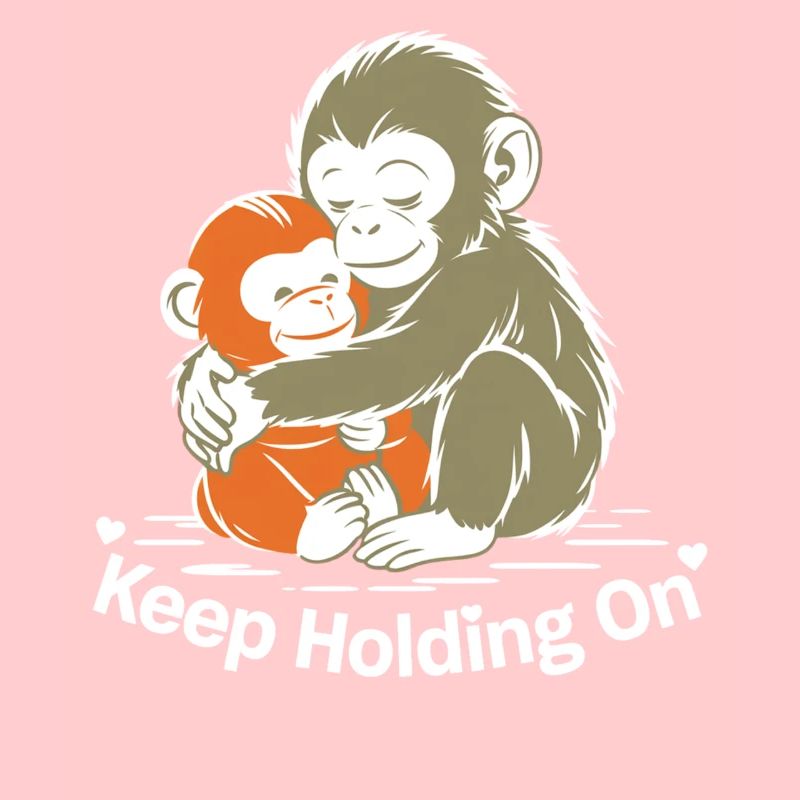 Keep Holding On Monkey Hug