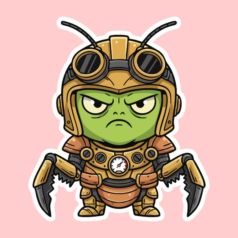 Locust Engineer Steampunk Armor Brass