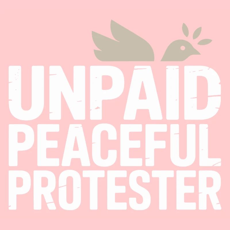 Unpaid Peaceful Protester Activist Saying Demo