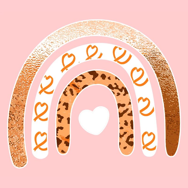 Leopard Rainbow Heart Arc