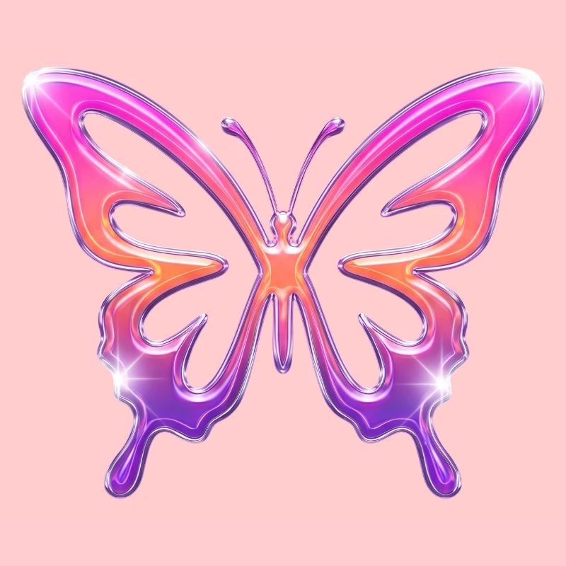 Neon-Schmetterling Gradient