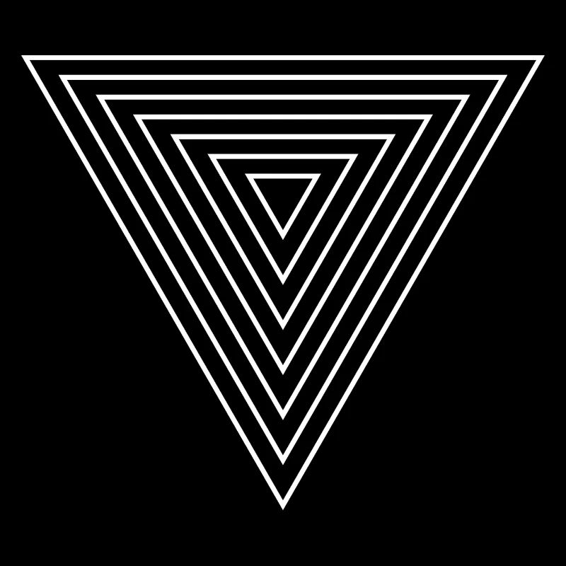 Concentric Triangle Line Art