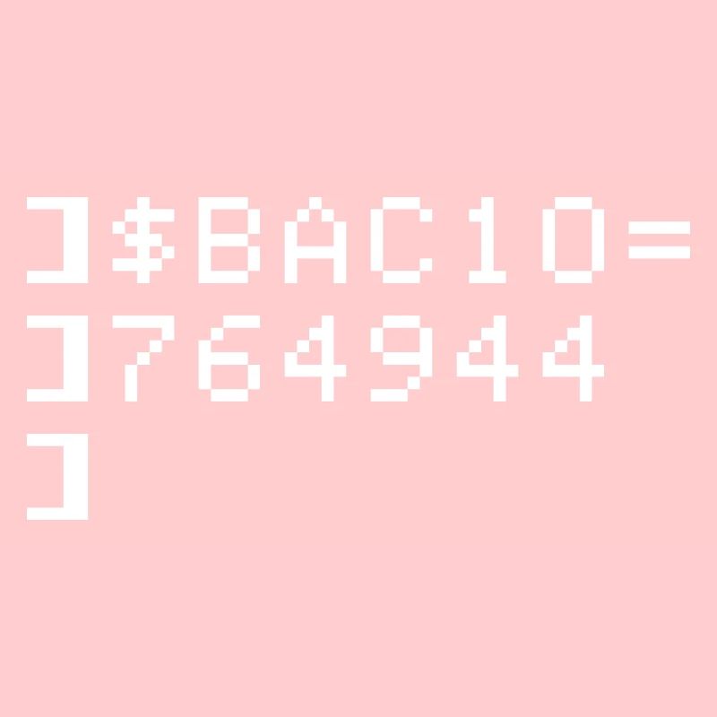 Bacio BAC10 8-Bit Esadecimal Code Nerd Pixel Art