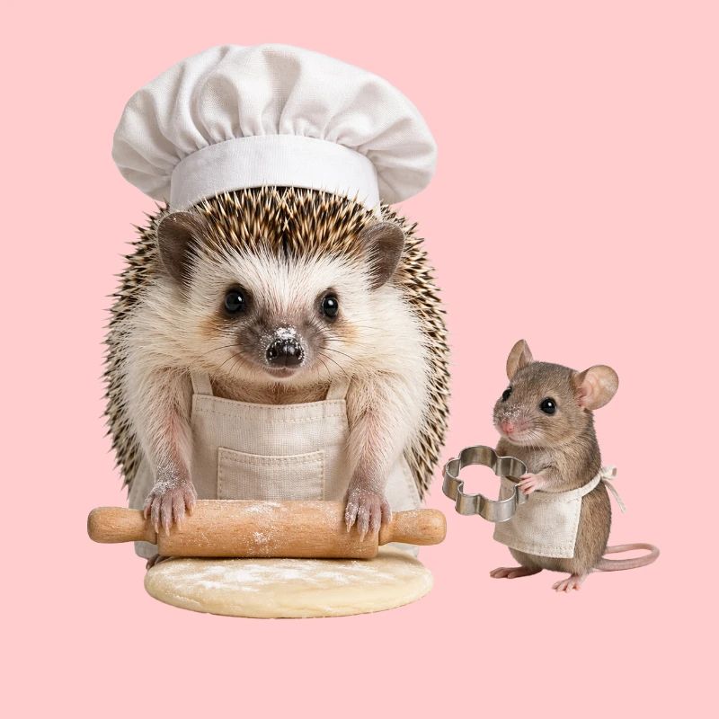 Igelbäcker mit Maushelfer