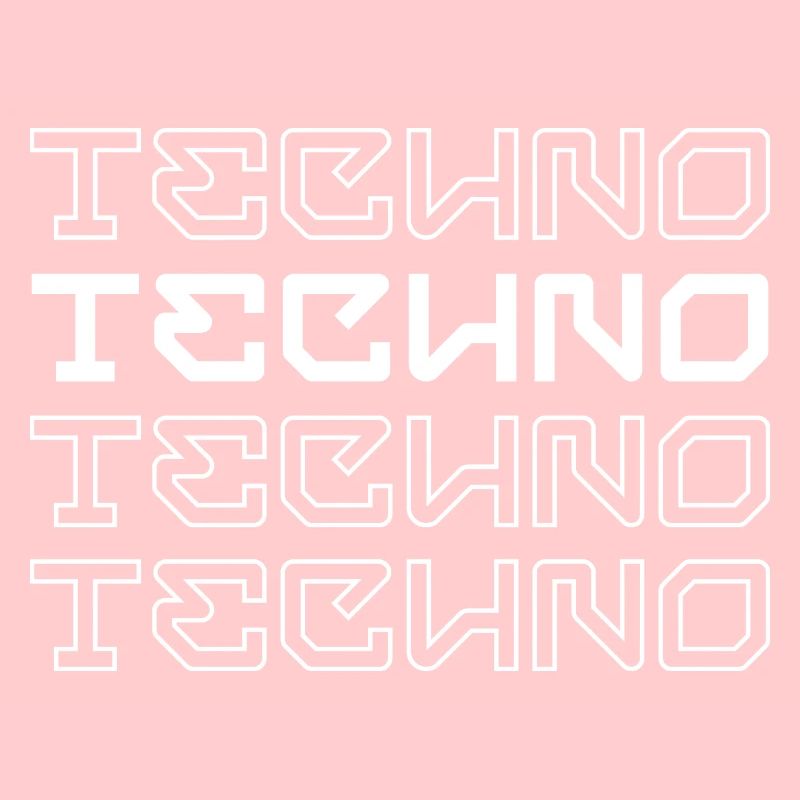Techno modern typography logo design
