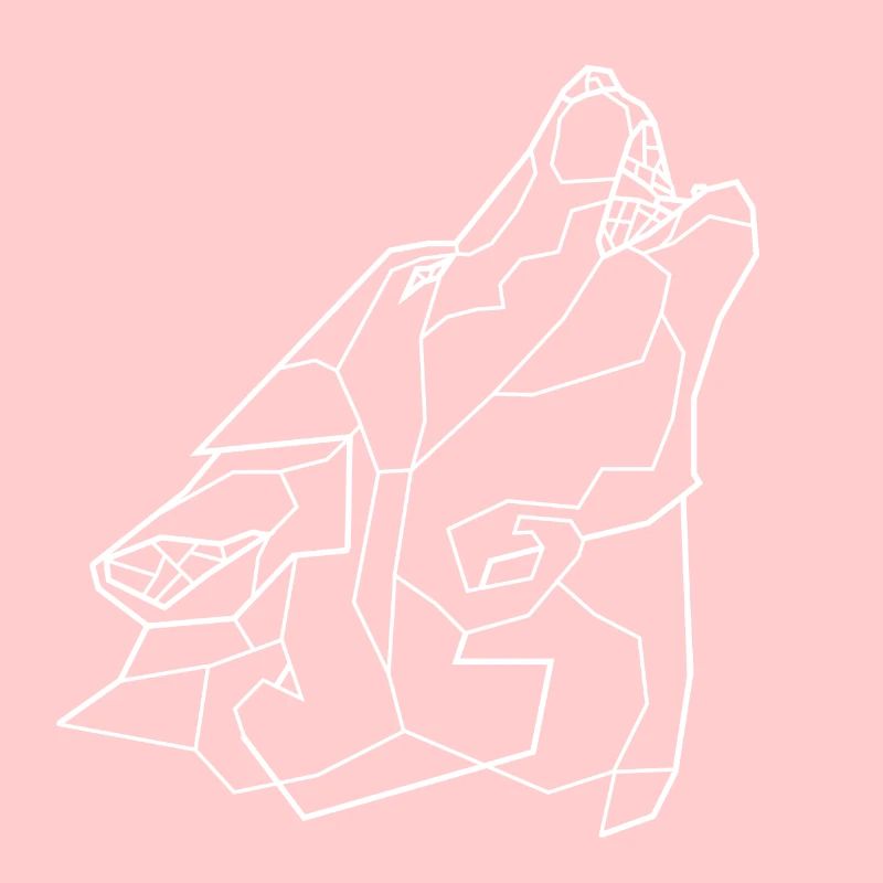 Howling Wolf - white