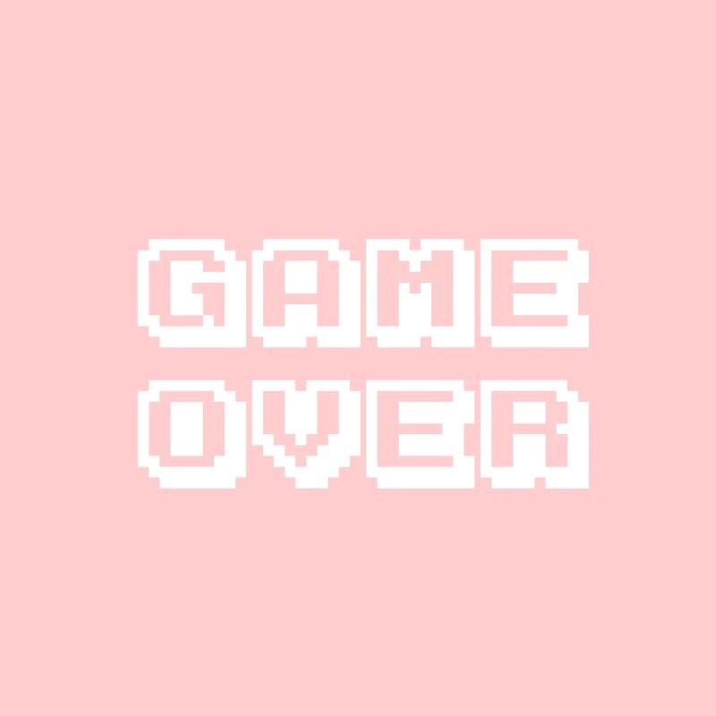 Arcade Game Over white