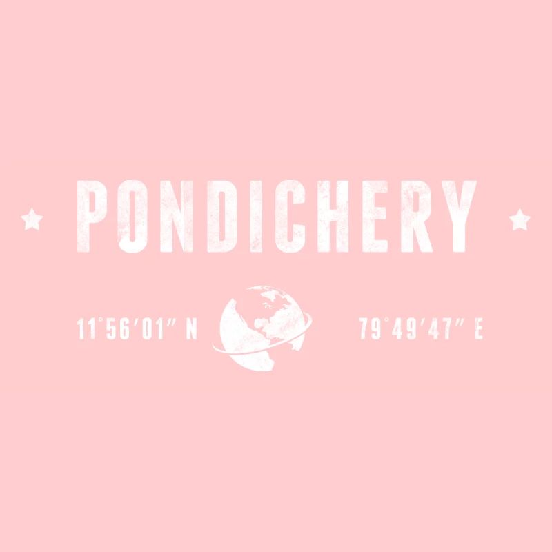 PONDICHERRY Stylized geographical coordinates