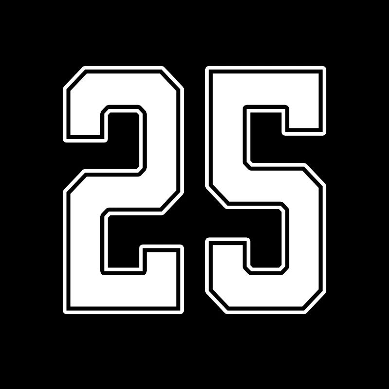 25 ans numéro maillot 25