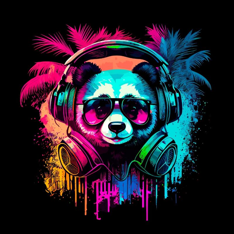 Abstract panda bear