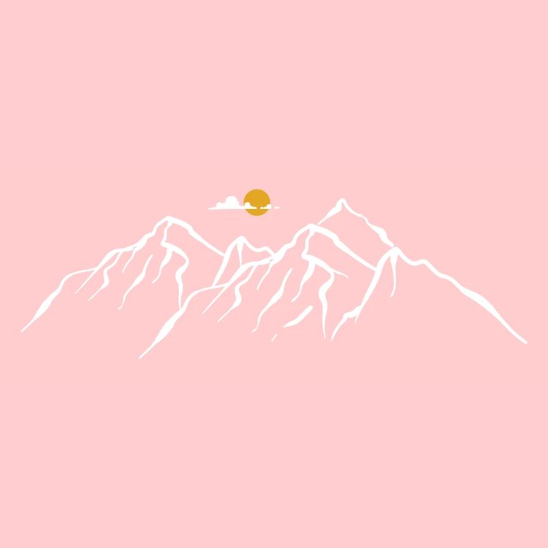 Minimalist Mountain Range Artwork