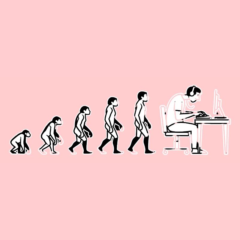 Evolution endet am Computer – Humor Design