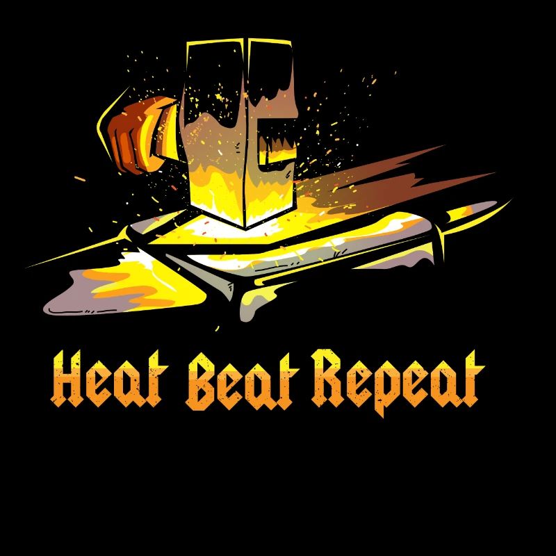 Forgeron forgeron brillant épée marteau répéter