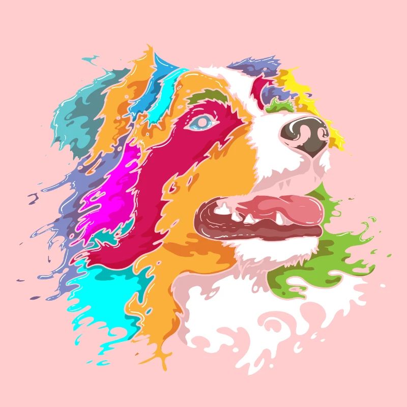Australian Shepherd Aussie Lover Splash Art