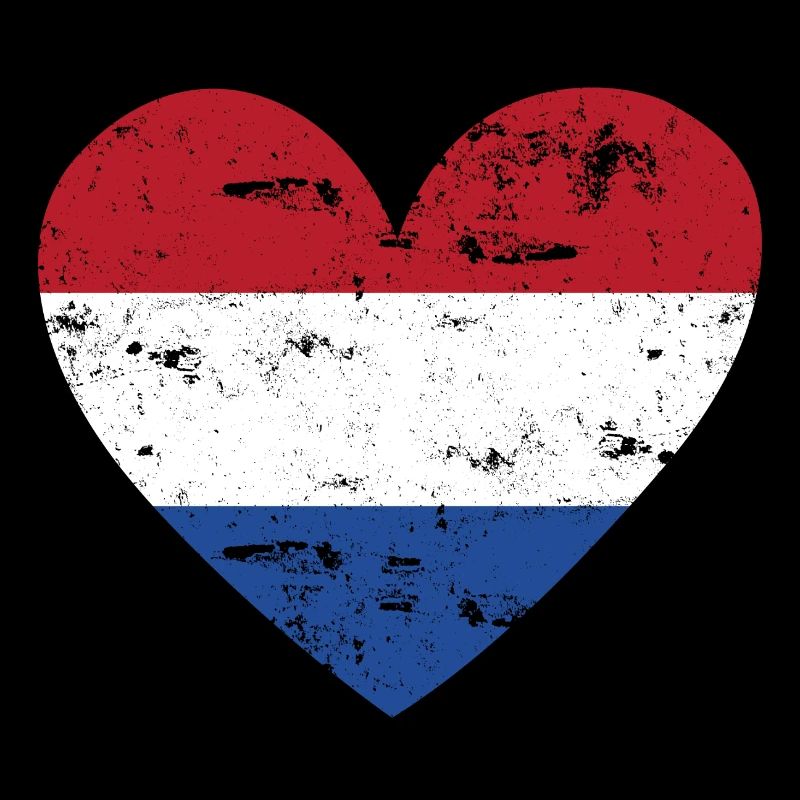 Flag Heart Pays-Bas Drapeau