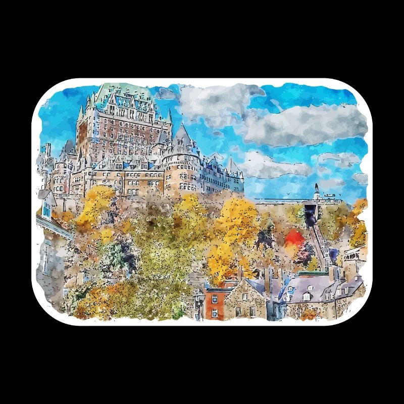 Québec Canada Aquarelle Dessin Dessin Illustration