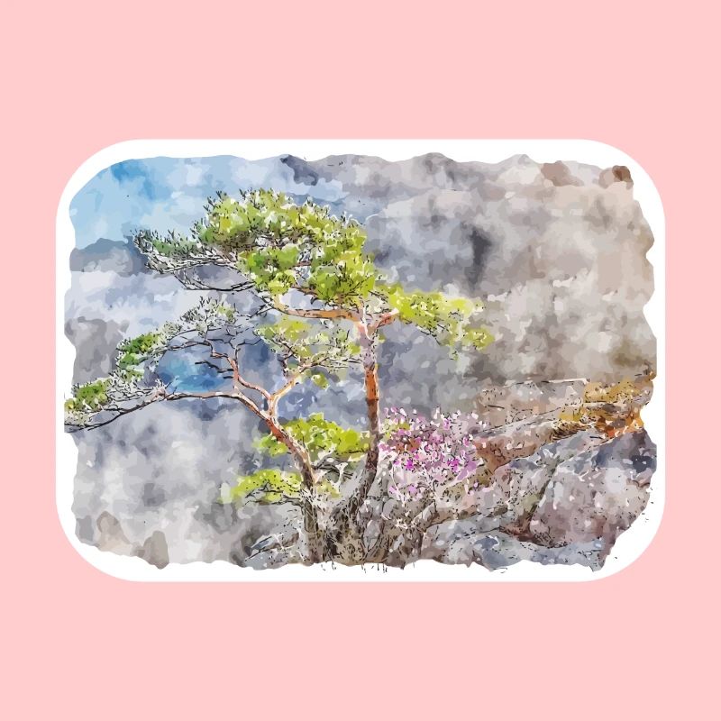 Corée du Sud Point de repère Aquarelle Dessin d’esquisse