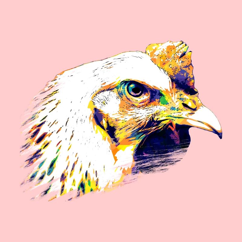 Huhn bunt Kopf Hühnchen