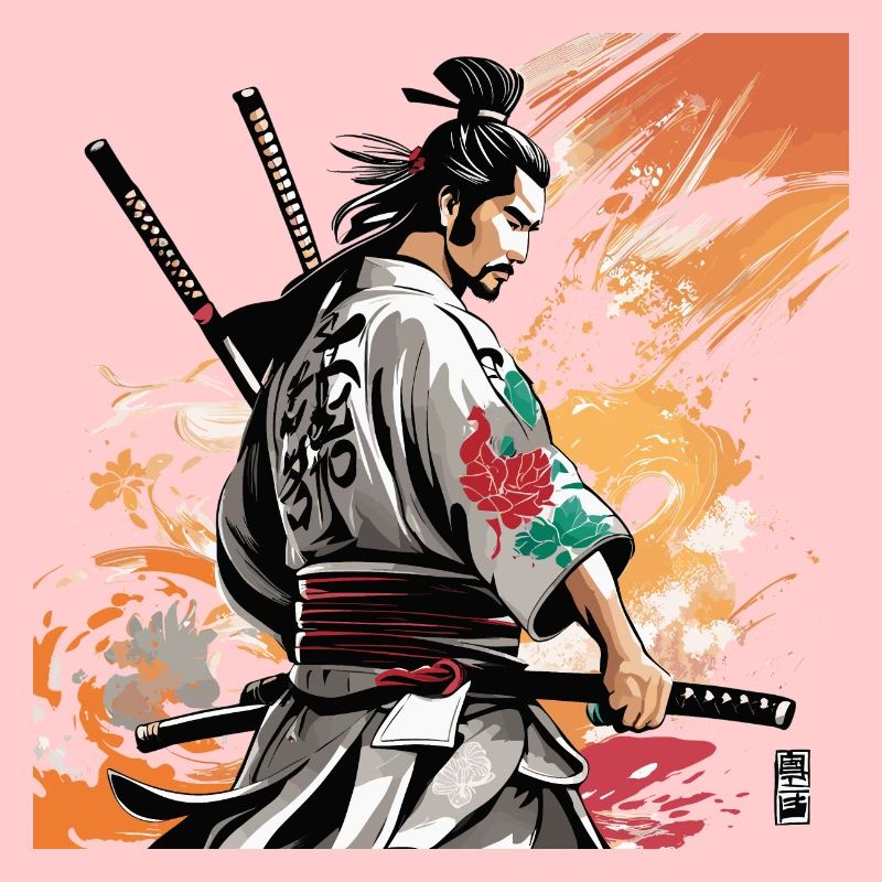 Graphique Samouraï aux épées