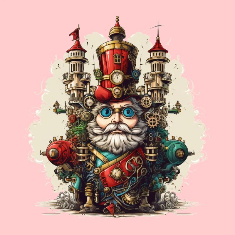 Nutcracker with lock big eyes and steam