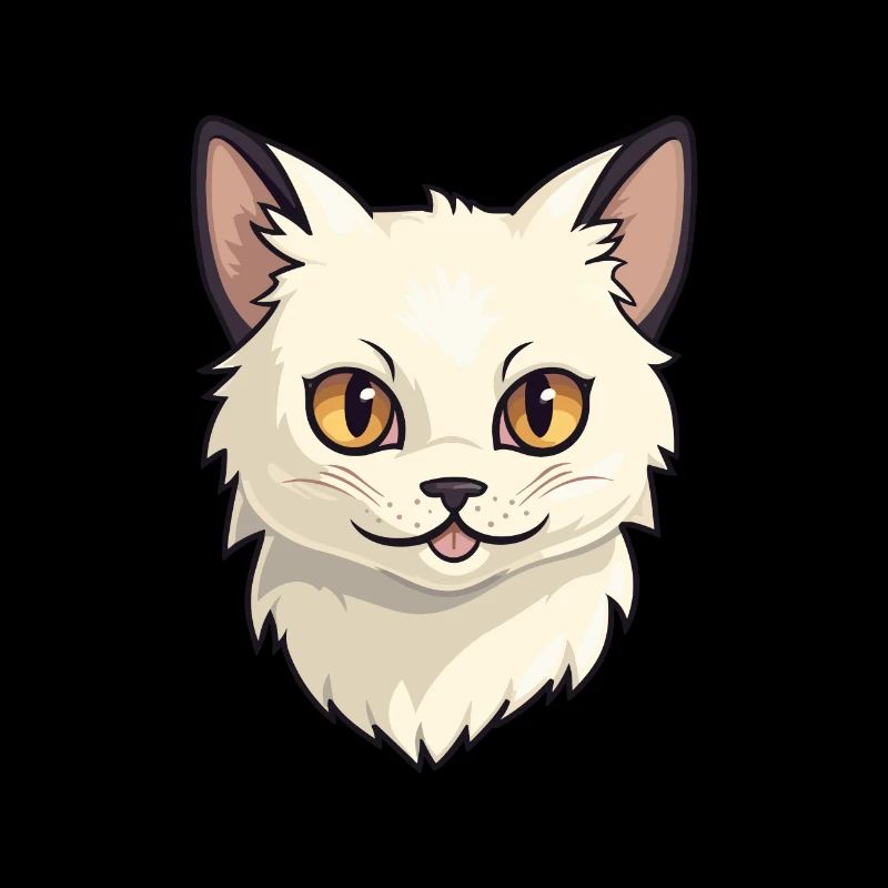 Illustration d’aquarelle de dessin animé de chat balinais
