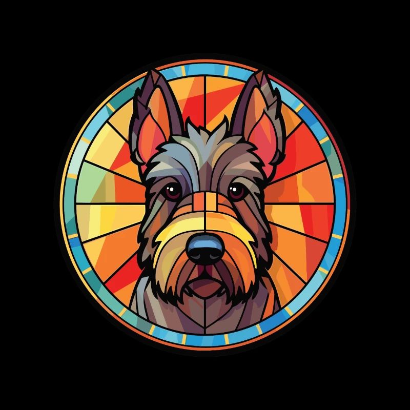 Scottish Terrier Hunderasse Aquarell Illustration