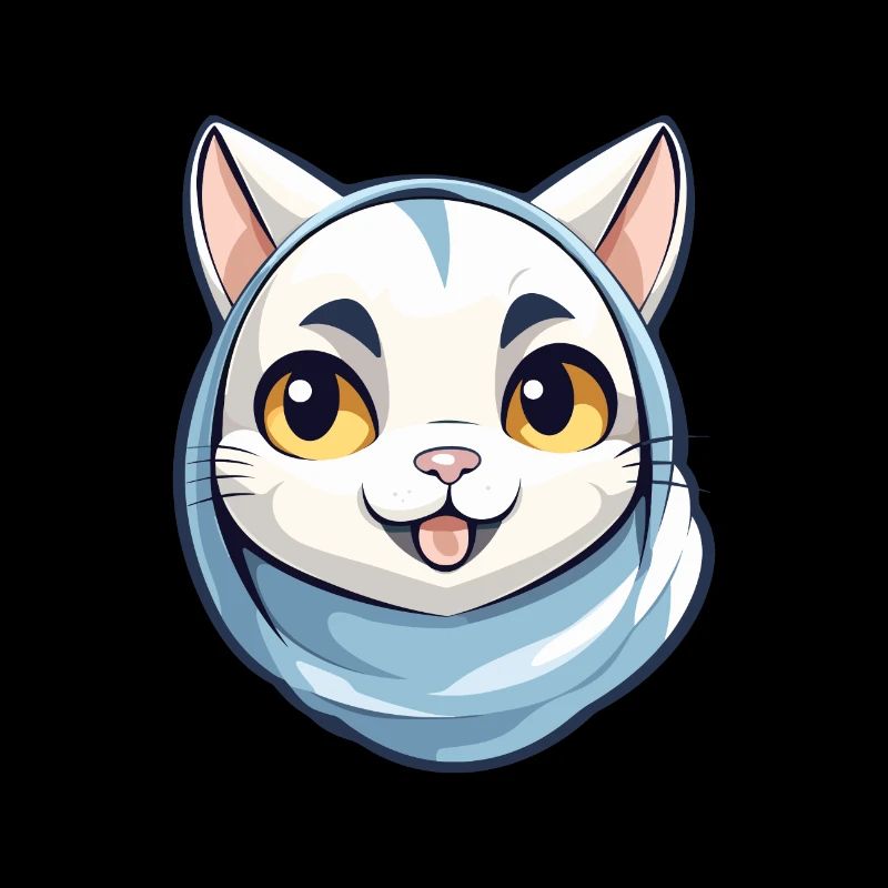 Illustration à l’aquarelle de bande dessinée de chat Mau arabe