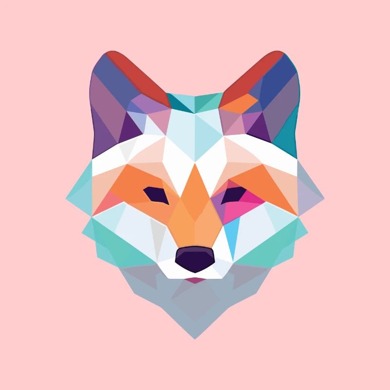 Polarfuchs Bunte Aquarell-Tier-Illustration