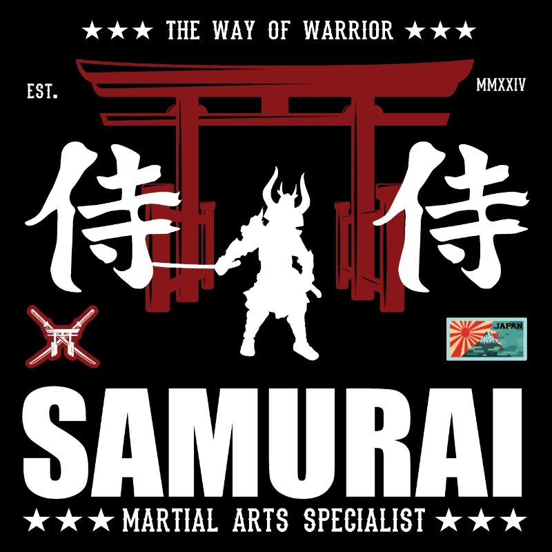 Conception d’arts martiaux de samouraï cool avec Kanji
